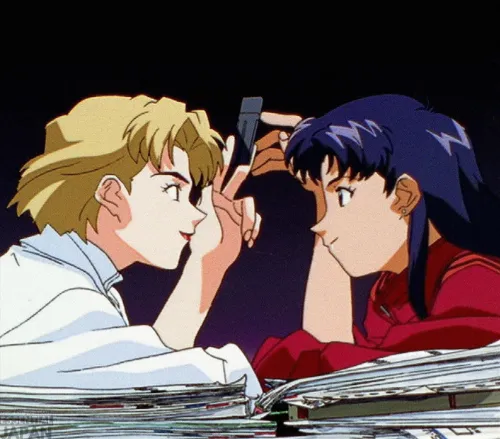 evangelion misato ritsuko screenshot