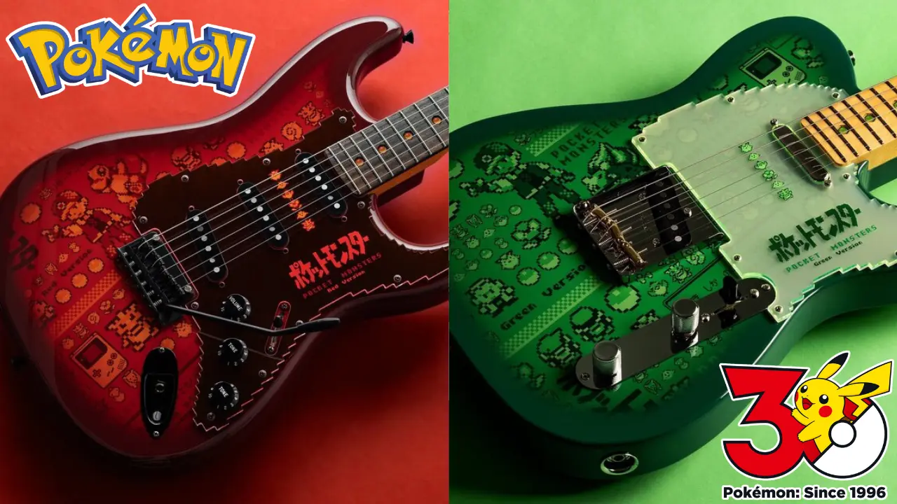 fender pokemon red green japan stratocaster 00