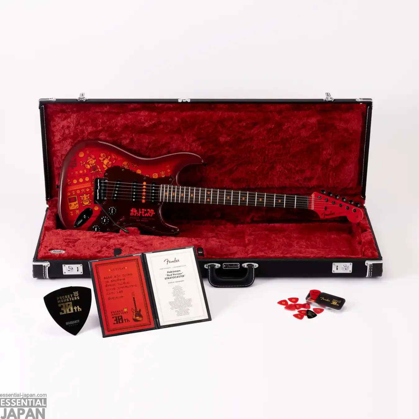 fender pokemon red green japan stratocaster 3