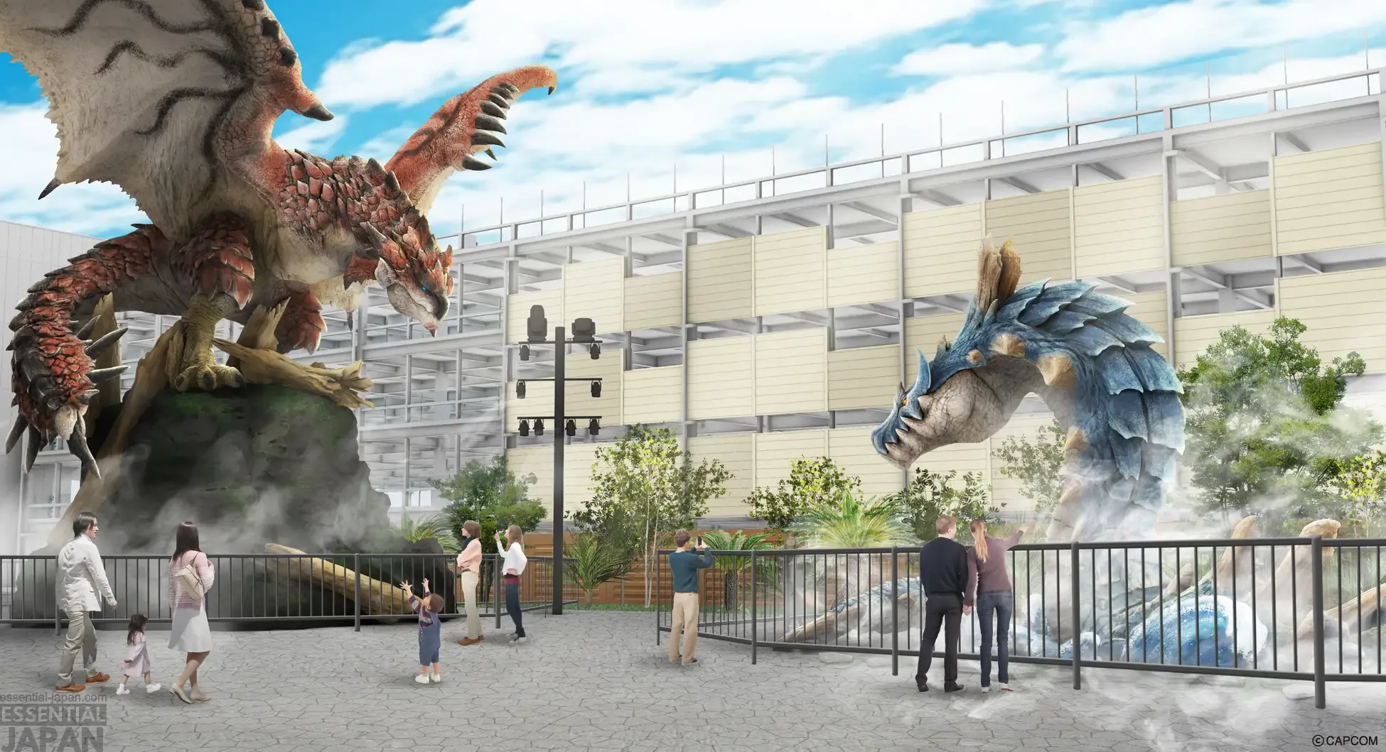 monster hunter life size statues fukuoka 2