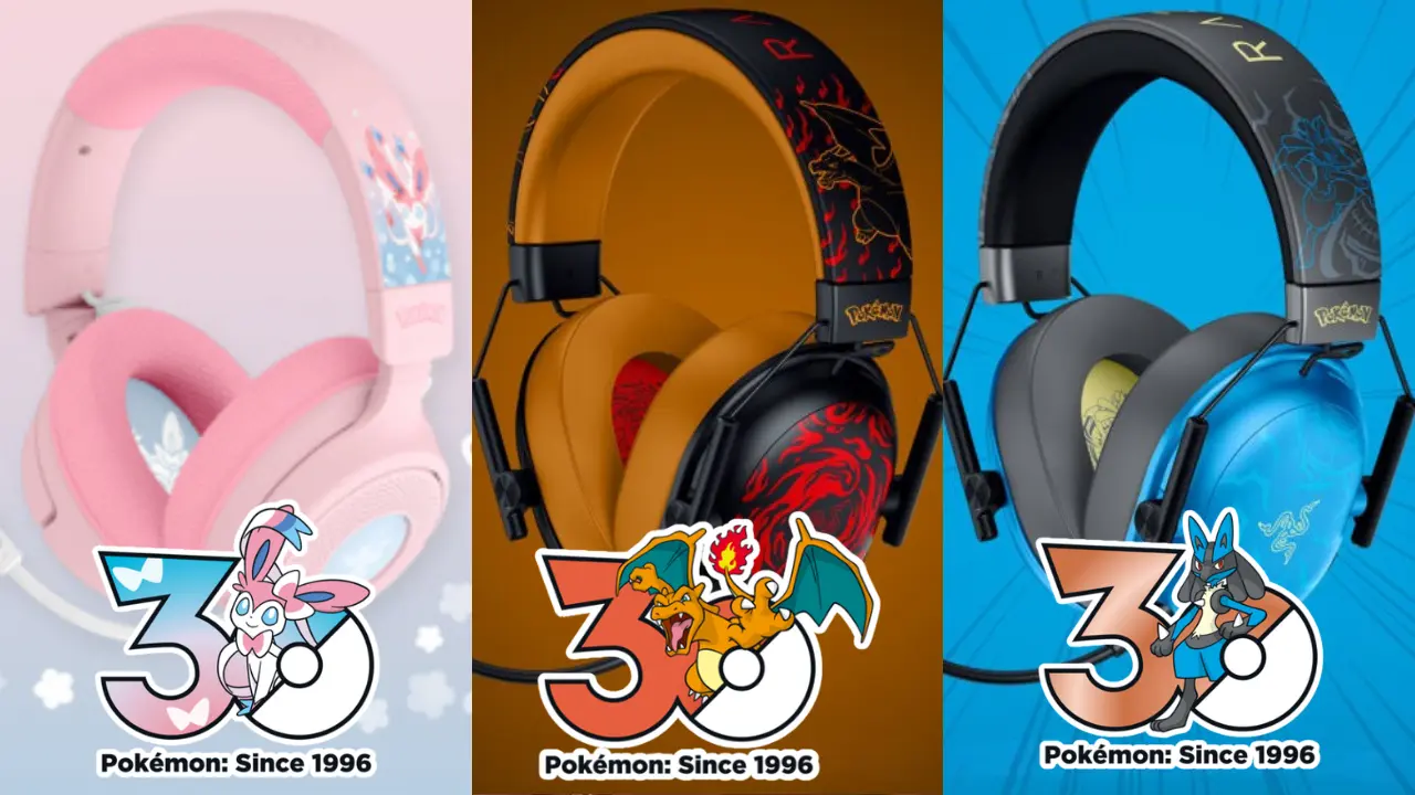 razer pokemon lucario sylveon charizard headsets 0